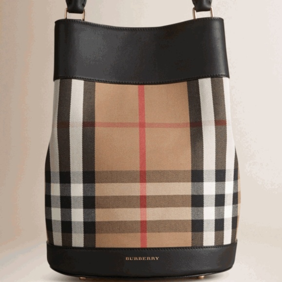 burberry check bucket bag